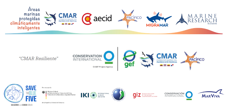 logos Corredor Marino del Pacífico Este Tropical (CMAR) y la Comisión Permanente del Pacífico Sur (CPPS)