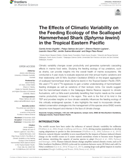 337.The Effects of Climatic Variability on the Feeding Ecology of the Scalloped Hammerhead Shark (Sphyrna lewini) in the Tropical Eastern Pacific.pdf