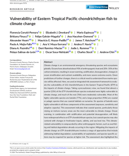 359. Vulnerability of Eastern Tropical Pacific chondrichthyan fish to climate.pdf