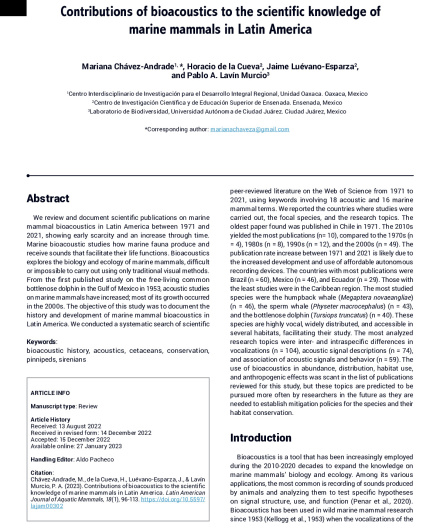 397. Contributions of bioacoustics to the scientific knowledge ofmarine mammals in Latin America.pdf