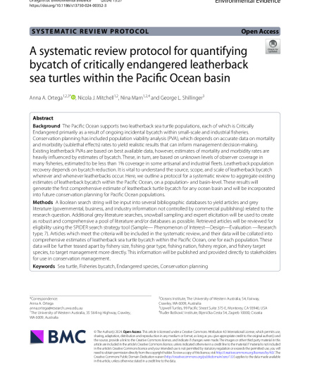 405. A systematic review protocol for quantifying bycatch of critically endangered leatherback sea turtles within the Pacific Ocean basin.pdf