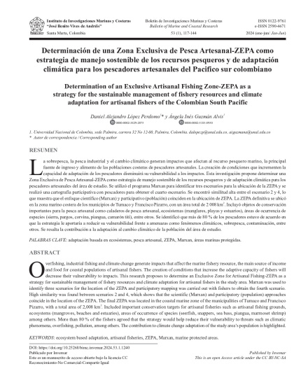 418. Determinación de una Zona Exclusiva de Pesca Artesanal-ZEPA como estrategia de manejo sostenible de los recursos pesqueros.pdf