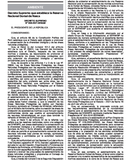 90_Decreto Supremo N°008 que establece la Reserva Nacional Dorsal de Nasca.pdf